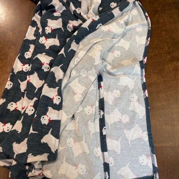 Lularoe Joy Long Vest Women's Size Large Duster, Cardigan Sweater Scottie Dog - Picture 8 of 10